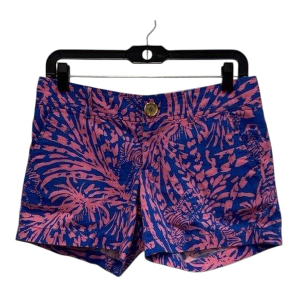 Lilly Pulitzer Callahan Shorts, Size 0 , Blue & Pink - Picture 7 of 7